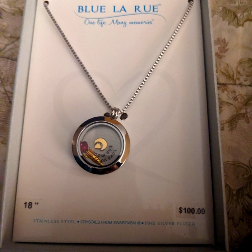 Blue La Rue charm necklace